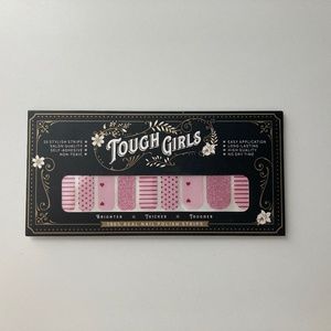 🍀 4 for $24: Tough Girls Nail Strips in Pink Dots, Hearts and Lines